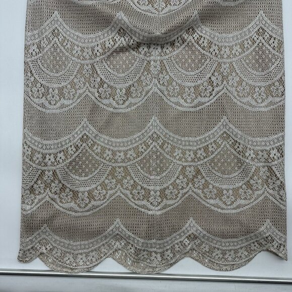 Damianou Size Large Beige Silver Metallic Sleeveless Great Gatsby Flapper Dress - Picture 9 of 9